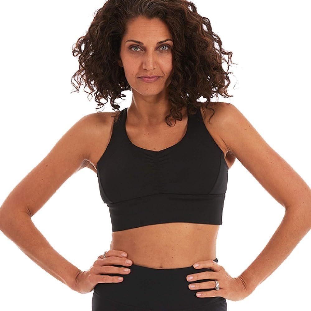 Handful Sports Bra | Black Double Down Gametime High-Impact Sports Bra